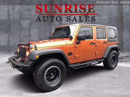 2011 Jeep Wrangler 4x4 4WD Unlimited Sport SUV - cars & trucks - by... for sale in Milwaukie, OR
