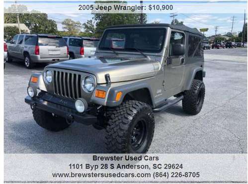 2005 JEEP WRANGLER UNLIMITED 6-SPEED LIFTED WITH NEW TIRES!!! for sale in Anderson, SC