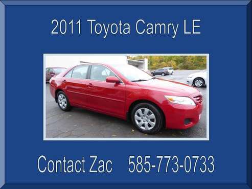 2011 RED TOYOTA CAMRY LE - cars & trucks - by dealer - vehicle... for sale in Bloomfield, NY