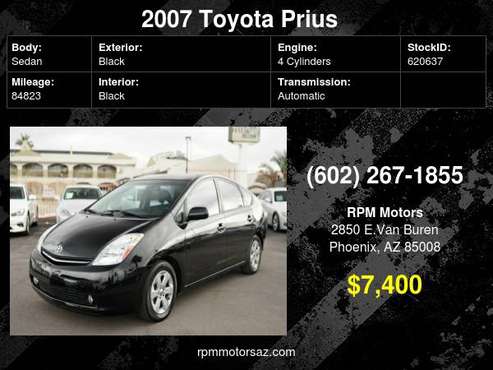 2007 Toyota Prius - cars & trucks - by dealer - vehicle automotive... for sale in Phoenix, AZ