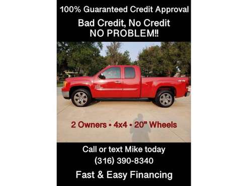 2011 GMC Sierra 1500 4WD Ext Cab -$500 Down - $267 per month - cars... for sale in Wichita, KS