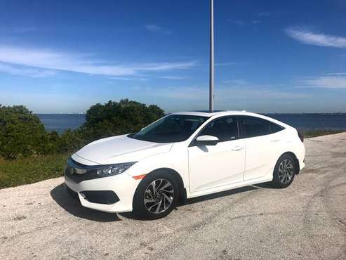 2018 EX Honda Civic - White - LIKE NEW - cars & trucks - by owner -... for sale in SAINT PETERSBURG, FL