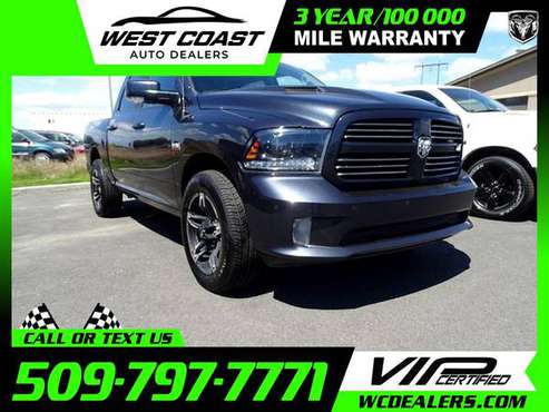 444/mo - 2015 Ram 1500 SportCrew Cab - - by dealer for sale in Moses Lake, WA