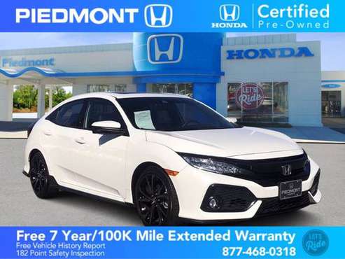 2018 Honda Civic Hatchback White Call Now..Priced to go! - cars &... for sale in Anderson, SC