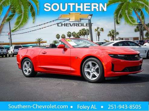 2019 *Chevrolet* *Camaro* *2dr Convertible 1LT* Red for sale in Foley, AL