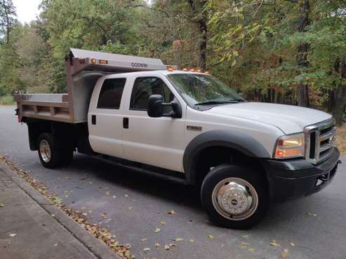 2005 FORD F550 DIESEL CREW CAB HYDRO DUMP ALUMINUM BED for sale in STATEN ISLAND, NY