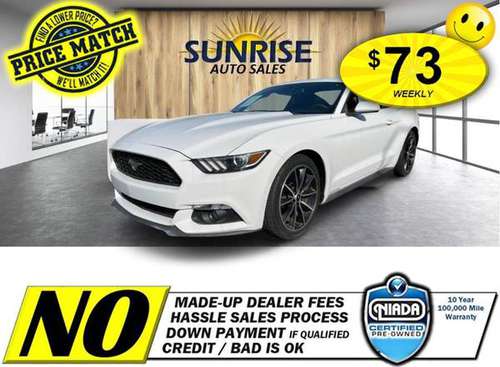 2016 Ford Mustang 2dr Fastback EcoBoost 73 Per Week! You Own it! for sale in Elmont, NY