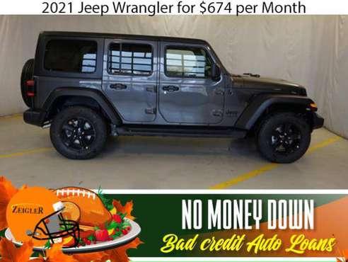 $674/mo 2021 Jeep Wrangler Bad Credit & No Money Down OK - cars &... for sale in Oak Park, IL