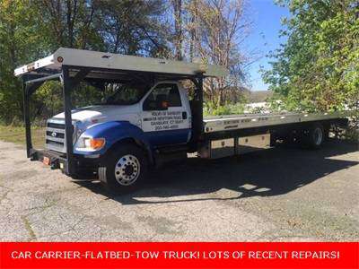 2011 FORD F750 CAR CARRIER FLAT BED TOW TRUCK - cars & trucks - by... for sale in Danbury, NY