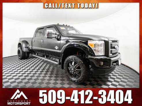 Lifted 2016 *Ford F-350* Lariat Platinum Dually 4x4 - cars & trucks... for sale in Pasco, WA