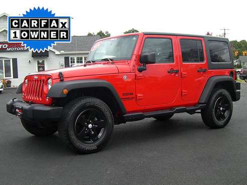 ► 2016 JEEP WRANGLER UNLIMITED SPORT - SHARP SUV with ONLY 27k MILES for sale in Feeding Hills, MA