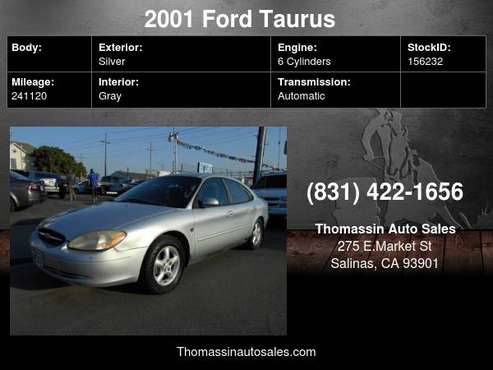 2001 Ford Taurus 4dr Sdn SES - cars & trucks - by dealer - vehicle... for sale in Salinas, CA