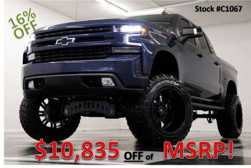 16% OFF MSRP! NEW LIFTED Blue 2021 Chevy Silverado 1500 RST 4X4 Crew... for sale in clinton, OK