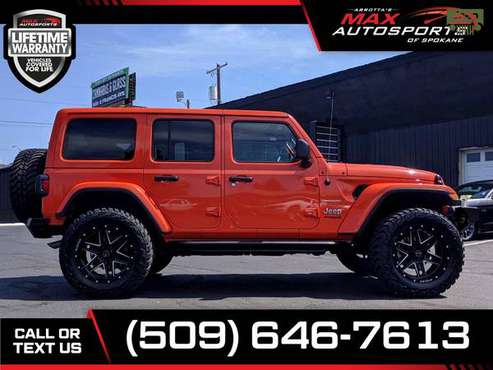 $743/mo - 2020 Jeep Wrangler Unlimited MAXED OUT SAHARA - LIFETIME... for sale in Spokane, ID