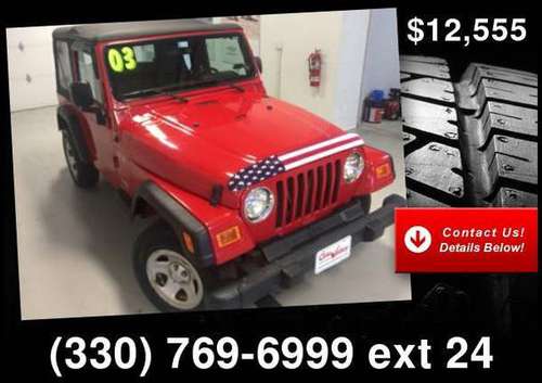 2003 Jeep Wrangler X - cars & trucks - by dealer - vehicle... for sale in Newton Falls, OH