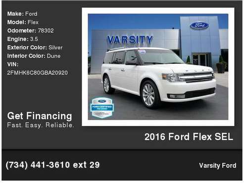 2016 Ford Flex SEL for sale in Ann Arbor, MI