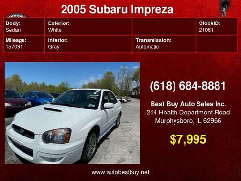 2005 Subaru Impreza WRX AWD 4dr Turbo Sedan Call for Steve or Dean for sale in Murphysboro, IL