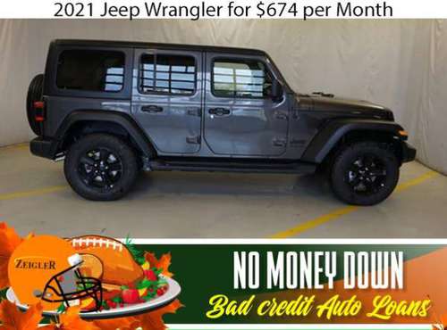 $674/mo 2021 Jeep Wrangler Bad Credit & No Money Down OK - cars &... for sale in Lisle, IL