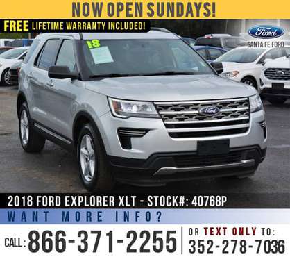 *** 2018 FORD EXPLORER XLT *** SYNC - Camera - Onsite Financing! -... for sale in Alachua, FL