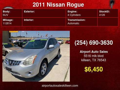 2011 Nissan Rogue FWD 4dr S Extra Clean! - cars & trucks - by dealer... for sale in Killeen, TX