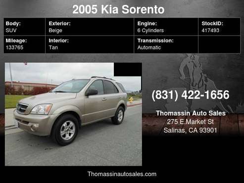 2005 Kia Sorento 4dr Auto LX 4WD - - by dealer for sale in Salinas, CA
