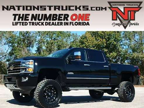 2018 CHEVY 2500HD HIGH COUNTRY Crew Cab DURAMAX DIESEL 4X4 LIFTED for sale in Sanford, FL
