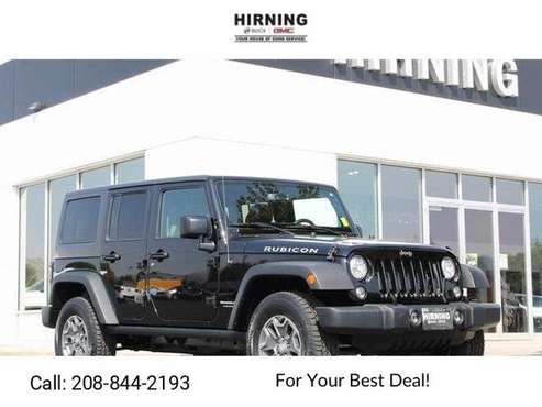 2018 Jeep Wrangler JK Unlimited Rubicon suv Black Clearcoat - cars &... for sale in Pocatello, ID