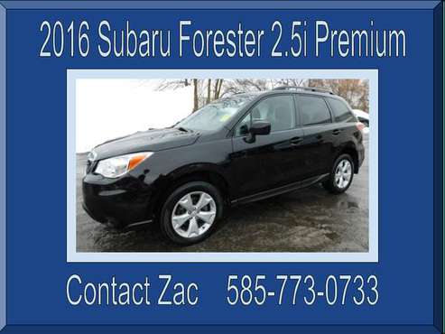 2016 BLACK SUBARU FORESTER 2.5i Premium ~ Great Car!! - cars &... for sale in Bloomfield, NY