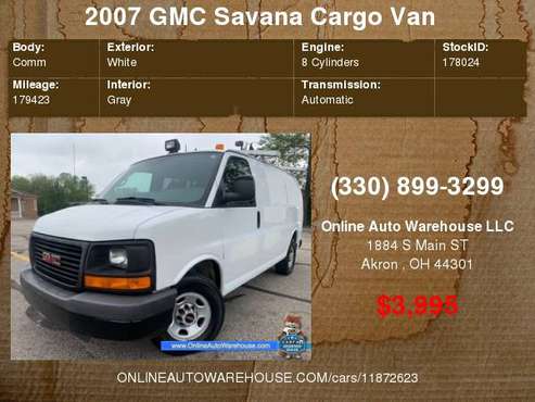 2007 *GMC Savana Cargo Van 2500* 135 WB HIGH CEILING W/LADDER RACKS... for sale in Akron, OH