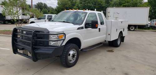 2014 FORD F350 4X4 EXT CAB UTILITY BED DUALLY 6.2L V8 GAS ENGINE 159-K for sale in Arlington, TX