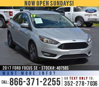 ‘17 Ford Focus SE *** SYNC, Camera, Ecoboost Engine *** - cars &... for sale in Alachua, FL