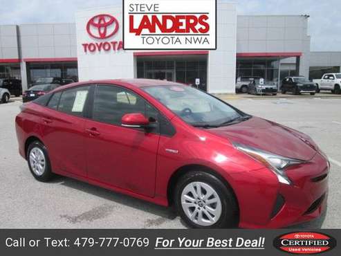 2016 Toyota Prius Two sedan Red for sale in ROGERS, AR