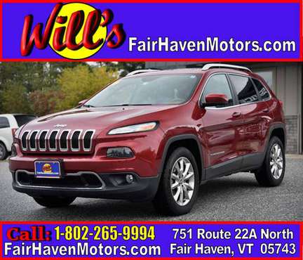 2016 JEEP CHEROKEE Limited 4x4 4dr SUV! LOW MILES! GW203633 for sale in FAIR HAVEN, VT