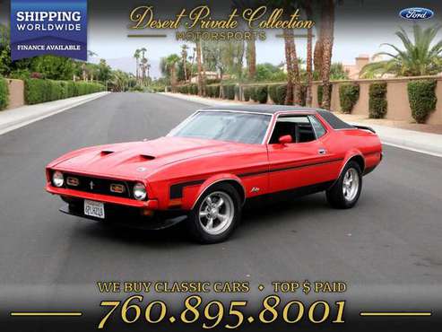 1971 Ford Mustang Fastback Coupe for sale. TEST-DRIVE TODAY for sale in Palm Desert , CA