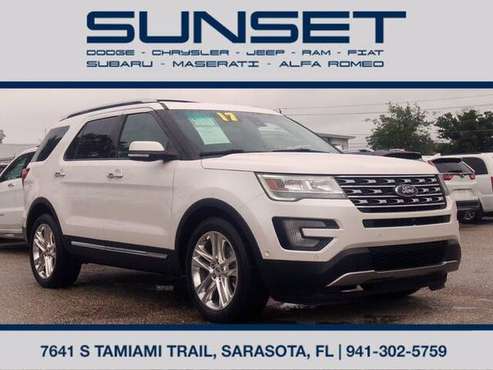 2017 Ford Explorer Limited Leather Roof 3rd row LOADED CarFax Cert! for sale in Sarasota, FL