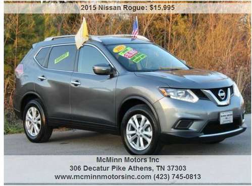 2015 Nissan Rogue SV - Regular Service Records! Backup Cam! 33 MPG! for sale in Athens, TN