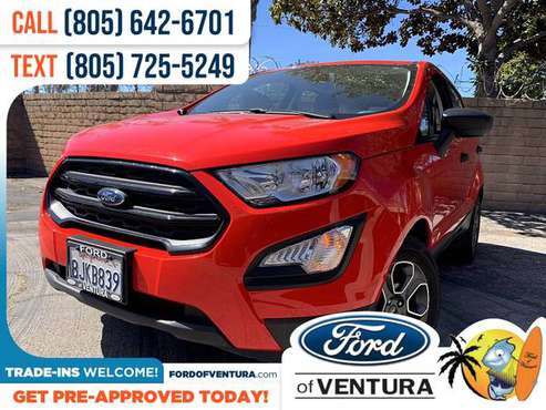 222/mo - 2018 Ford EcoSport S - - by dealer - vehicle for sale in Ventura, CA