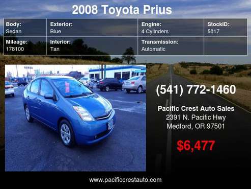 2008 Toyota Prius !! 1 OWNER !! - cars & trucks - by dealer -... for sale in Medford, OR