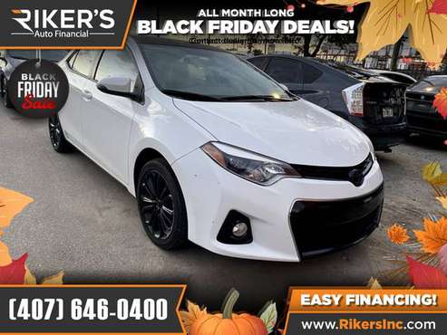$172/mo - 2016 Toyota Corolla S - 100 Approved! - cars & trucks - by... for sale in Kissimmee, FL
