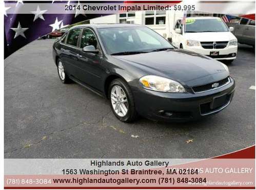 2014 CHEVROLET IMPALA LIMITED LTZ LOADED S/ROOF C/FAX CLEAN SERVICED... for sale in Braintree, MA