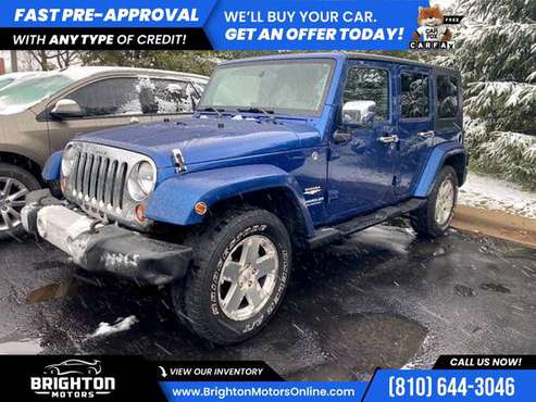 2009 Jeep Wrangler Unlimited Sahara FOR ONLY $252/mo! - cars &... for sale in Brighton, MI