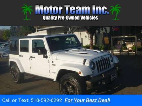 2016 Jeep Wrangler Unlimited Sahara 4WD White GOOD OR BAD CREDIT! for sale in Hayward, CA