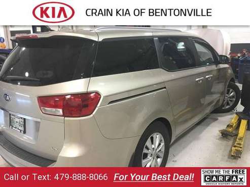 2016 Kia Sedona LX mini-van Beechwood Pearl Metallic for sale in Bentonville, AR