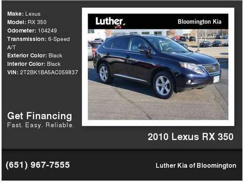 2010 Lexus RX 350 - cars & trucks - by dealer - vehicle automotive... for sale in Bloomington, MN