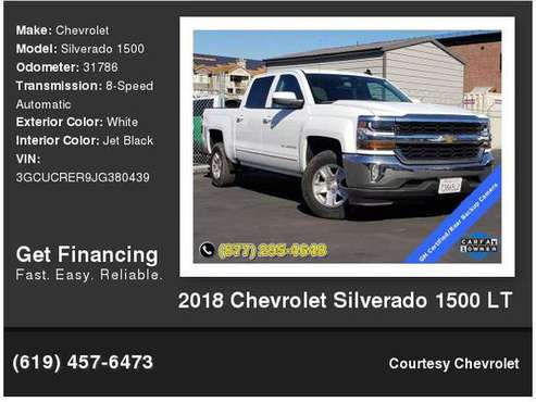 --* Make Offer *-- 2018 Chevrolet Chevy Silverado 1500 - cars &... for sale in San Diego, CA