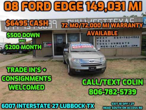2008 FORD EDGE SEL for sale in Lubbock, TX