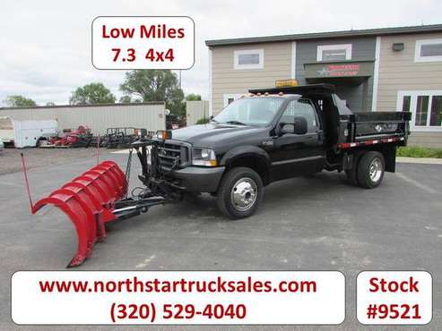 2002 Ford F450 7.3 4x4 Dump Plow Truck with 9' Plow for sale in ST Cloud, MN