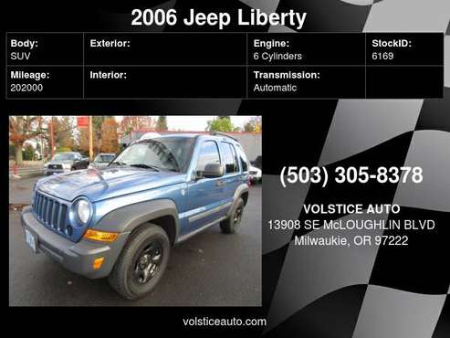 2006 Jeep Liberty 4dr Sport 4WD - cars & trucks - by dealer -... for sale in Milwaukie, OR