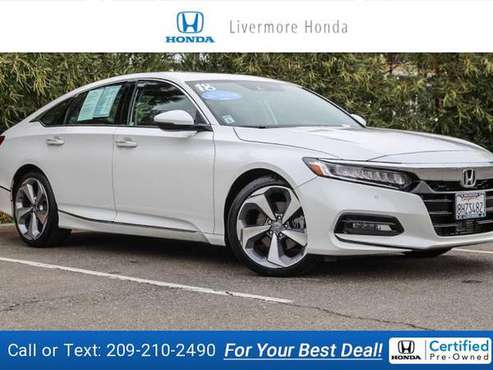 2018 Honda Accord Touring sedan White - cars & trucks - by dealer -... for sale in Livermore, CA