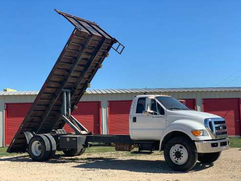 2015 Ford F650 20ft Flatbed Dump Truck - 146k Miles for sale in Hutto, TX